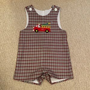 Boys Firetruck Shortall JonJon EUC
